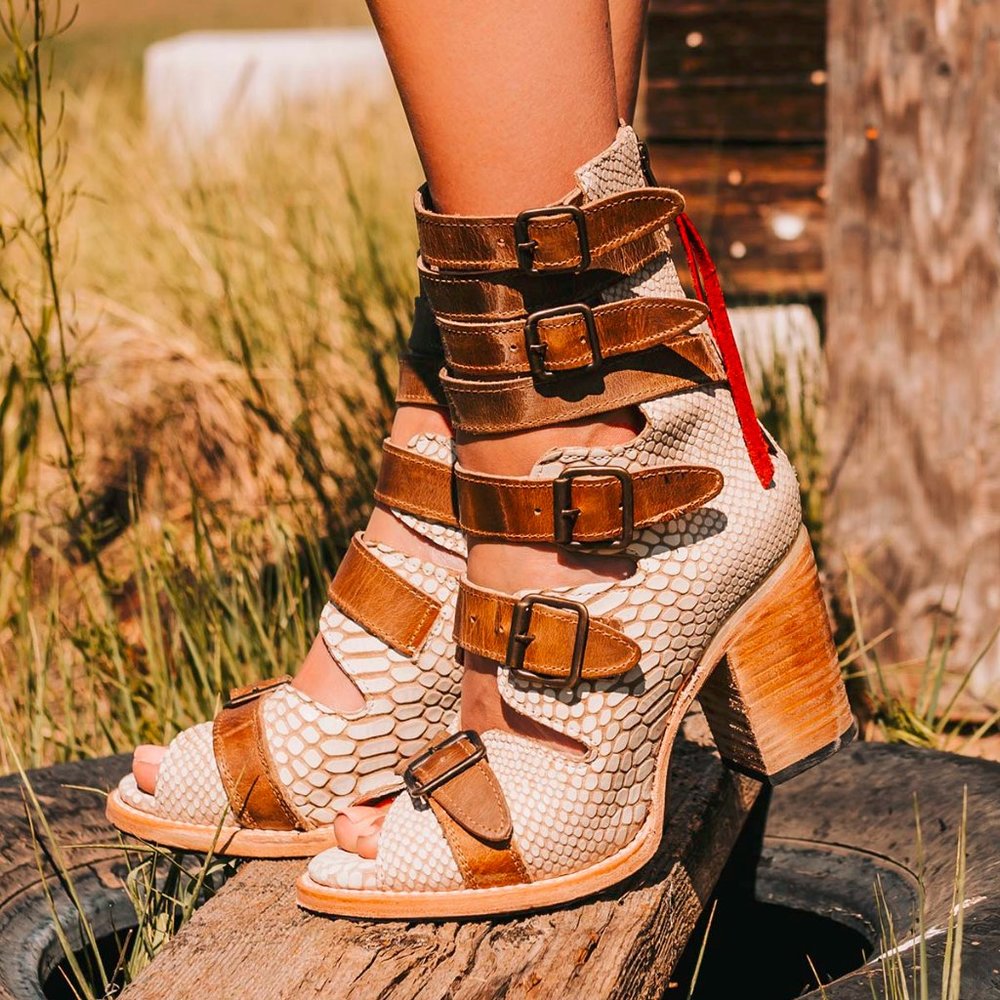 Freebird | White Snake Bond Bootie